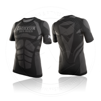 Boxeur De Rues Cross T-Shirt with Dryarn Big Logo Black